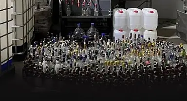 İzmir'de sahte alkol imalatına 'Çengel-16' baskını!