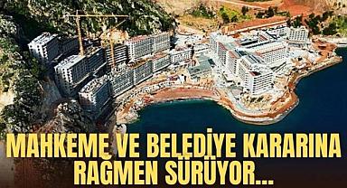 Sinpaş A.Ş inşaat çalışmaları, mahkeme ve belediye kararlarına rağmen sürüyor...