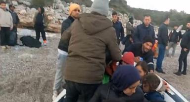 Urla'da karada tespit edilen 62 düzensiz göçmen yakalandı