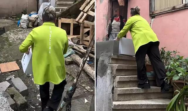 Göstere göstere yardım kolisi dağıtan ünlü isme tepki yağıyor