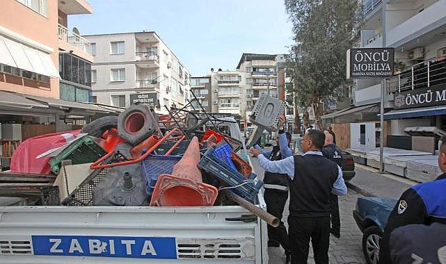 İzmir Karabağlar’da kaldırım işgalleri son buluyor