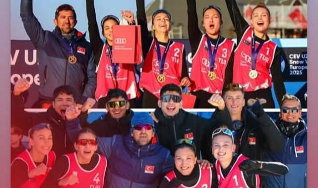 Yasemin U20 Snow Volleyball Avrupa Şampiyonasında Türkiye Milli Takımı ile Şampiyon oldu