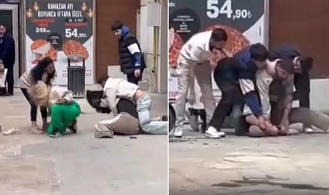 Yok böyle kavga! Tarafları dakikalarca ayıramadılar