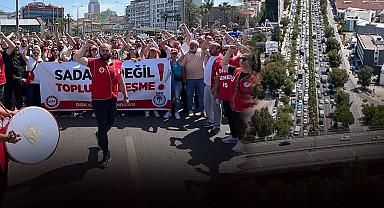 Eylemin ikinci gününde sendikadan sert çıkış... Hakkımızı alana kadar devam edeceğiz!