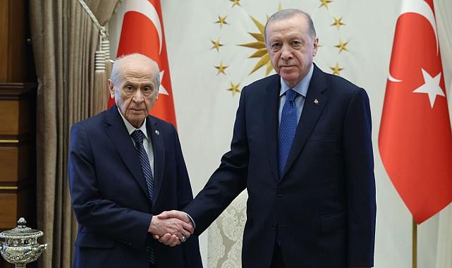 Cumhurbaşkanı Erdoğan, Bahçeli'yi Beştepe'de Kabul Etti