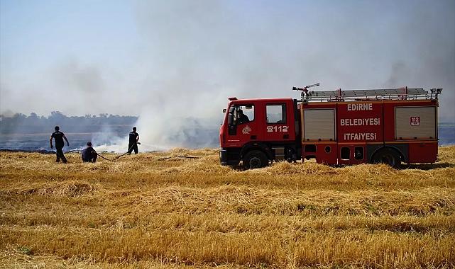 Edirne’de 300 Dekar Tarım Arazisi Yangında Zarar Gördü