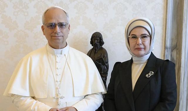 Emine Erdoğan, Papa 14. Leo ile Gazze için görüştü - Dünya - Ege'ye Dair