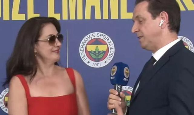 Fenerbahçe lansmanında Meltem Cumbul’un kırmızı tercihi tepki çekti!