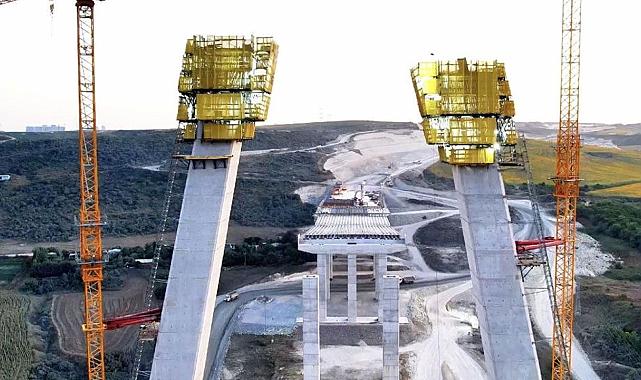 Kanal İstanbul Sazlıdere Köprüsü 110 Metreye Ulaştı
