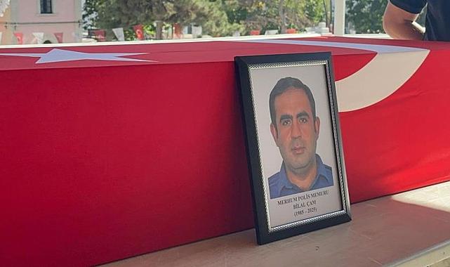 Kazada ölen polis memuru Bilal Çam toprağa verildi