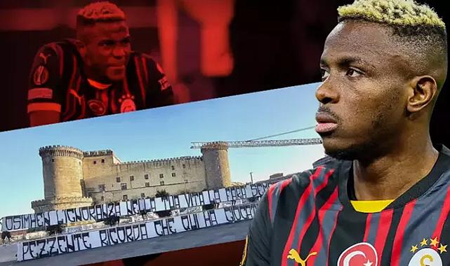 Napoli taraftarından Osimhen’e skandal pankart