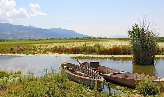 Eber Gölü’nde su seviyesi kritik seviyede düştü