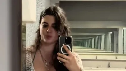 Derin Talu uçağa bikiniyle bindi, arandığını paylaştı