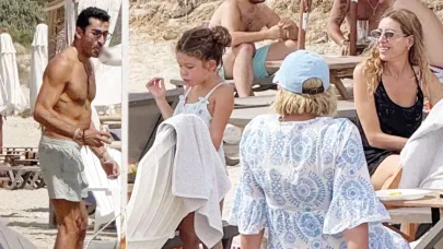 Sinem Kobal ve Kenan İmirzalıoğlu Çeşme’de aile tatilinde