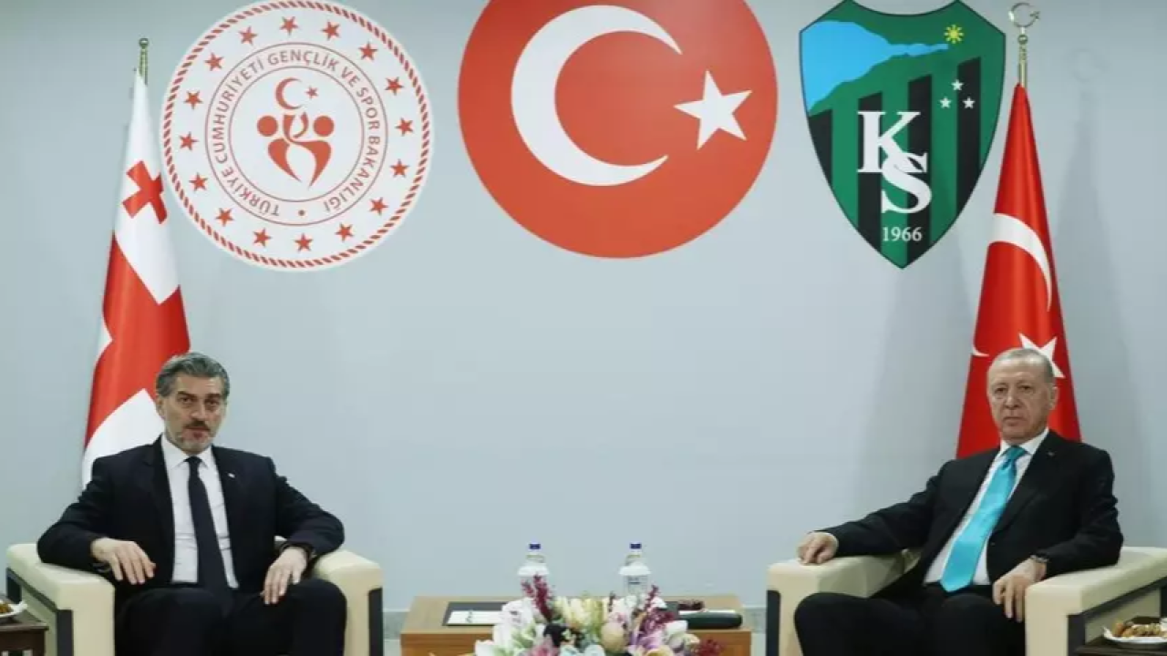 Erdoğan ve Kavelaşvili, Maç Sonrası Bir Araya Geldi