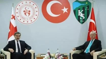 Erdoğan ve Kavelaşvili, Maç Sonrası Bir Araya Geldi