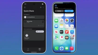 Android'in Quick Share özelliği artık AirDrop'u destekliyor