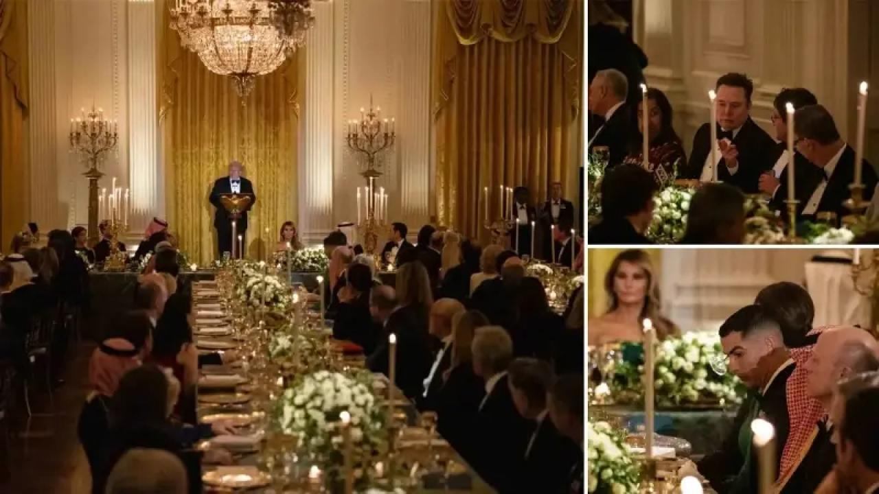 Beyaz Saray&#039;da görkemli gece: Trump&#039;ın yemeğinde sürpriz isimler yer aldı