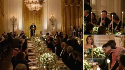 Beyaz Saray'da görkemli gece  gözleri büyüledi!