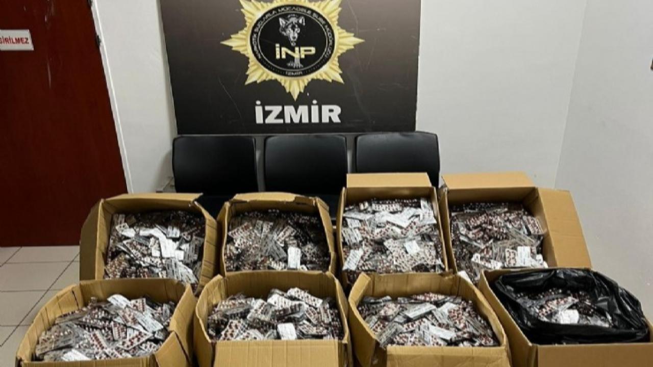 İzmir’de uyuşturucu operasyonu: 168 bin 448 sentetik ecza ele geçirildi