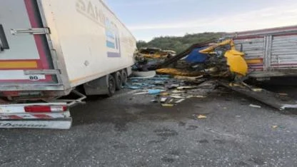 Muğla'da iki tır çarpıştı: 2 yaralı