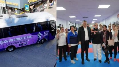 Seferihisahar'da  kadına yönelik şiddete karşı direniş sokaklarda