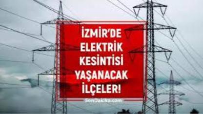 3 Aralık 2025  İzmir Elektirik  Kesintisi
