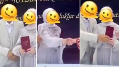 Gelinin nikahlarını kıyan kadın memura hareketi olay oldu: Çok saygısızca