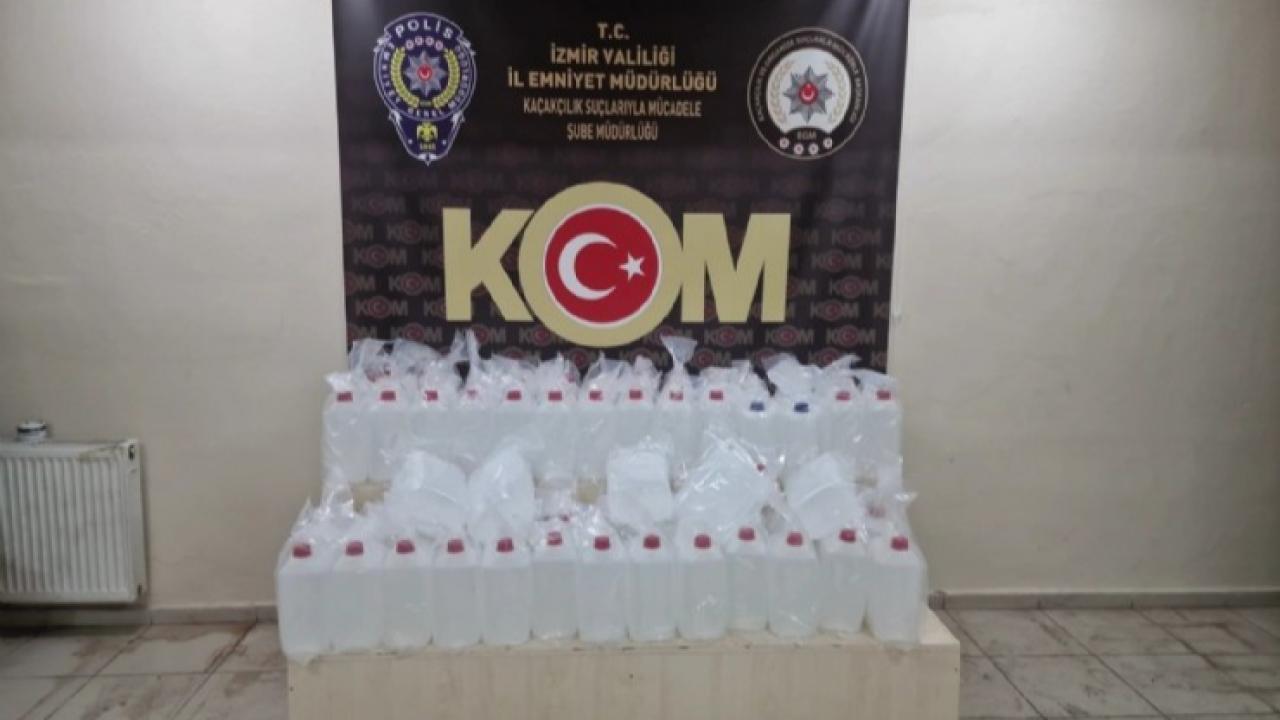 İzmir’de insan sağlığını tehdit eden sahte alkole operasyon: 2 kişiye tutuklama