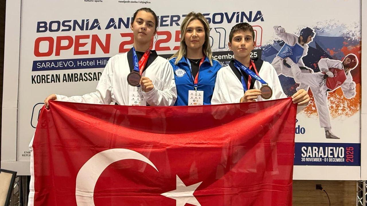 Muğla Büyükşehir Belediyesi Taekwondo Takımı&#039;nden Saraybosna’da büyük başarı