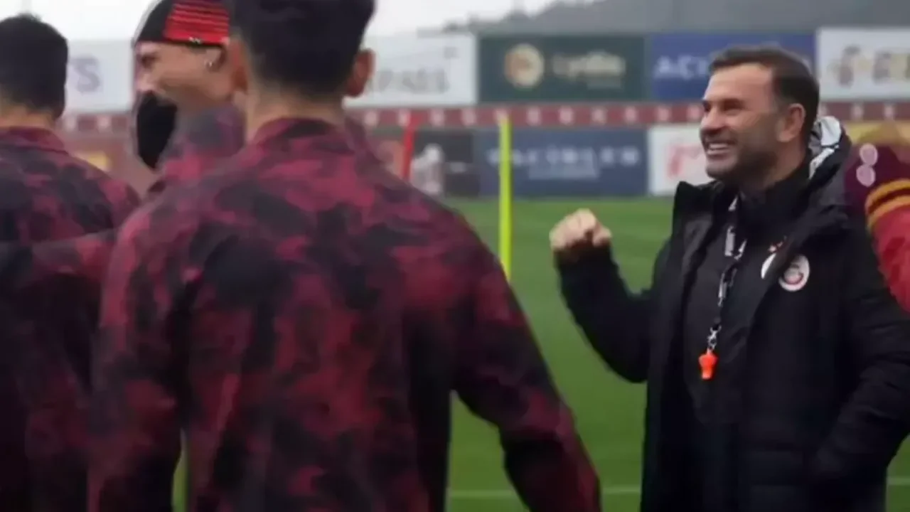 Okan Buruk&#039;tan antrenmana damga vuran hareket