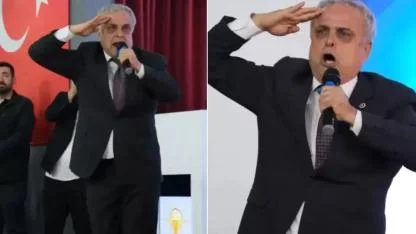 AK Parti'ye geçen Hasan Ufuk Çakır, bu kez Erdoğan'ın fotoğrafına selam durdu