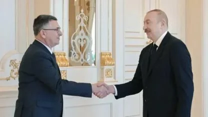İlham Aliyev, İsrail Dışişleri Bakanı Gideon Saar'ı kabul etti