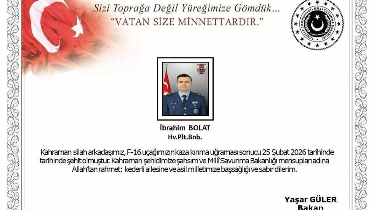 Balıkesir’de F-16 Düştü: Pilot Şehit Oldu