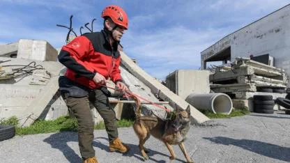 İzmir’de afetzede hayvanlar için arama kurtarma eğitimi