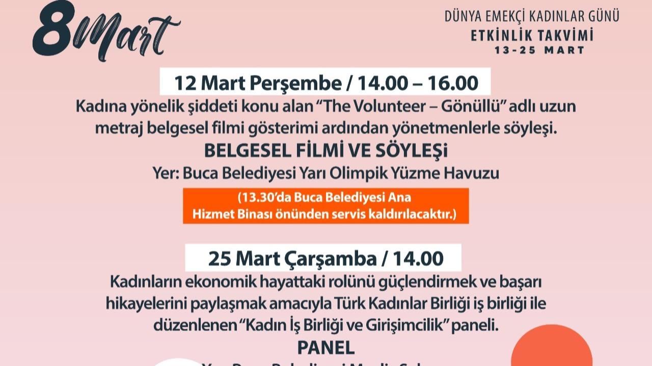 Buca’da Emekçi Kadınlar Günü Etkinlikleri Başlıyor