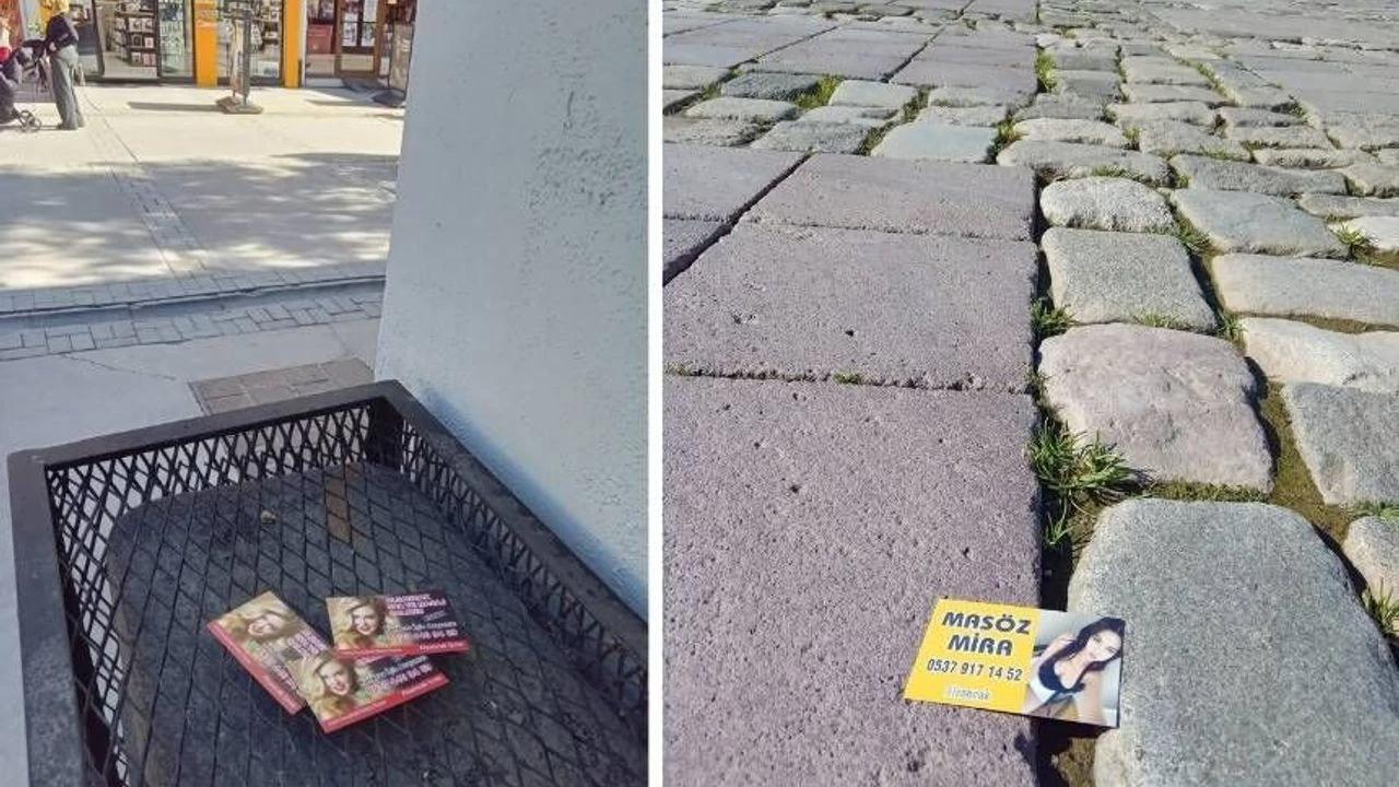 Masaj kartları İzmir sokaklarını sardı!