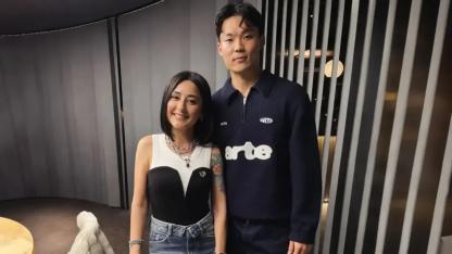 Sanatçı Melek Mosso ile Beşiktaşlı oyuncu Hyeon-gyu Oh bir araya geldi