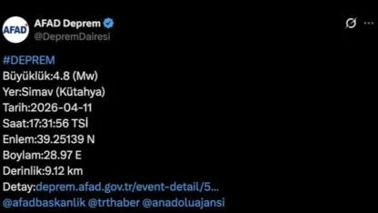 Kütahya’da 4.8 Büyüklüğünde Deprem: Çevre İllerde de Hissedildi