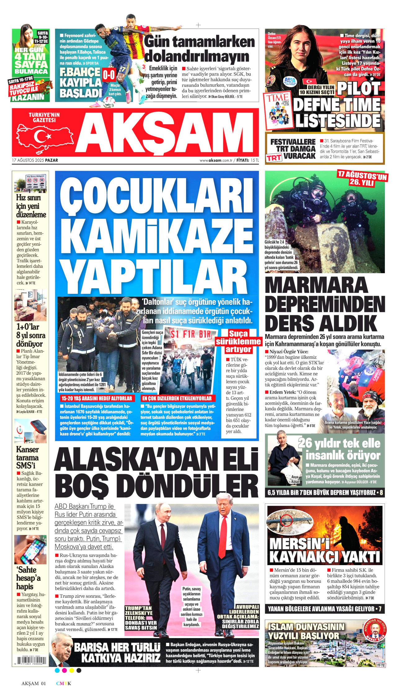 AKŞAM Gazete Manşeti