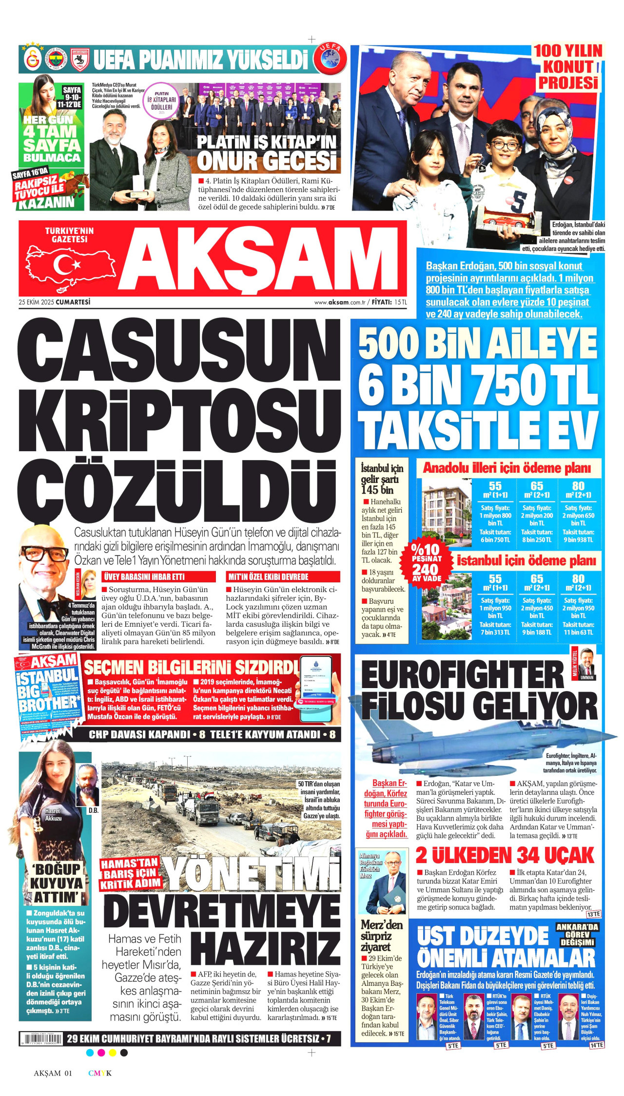 AKŞAM Gazete Manşeti
