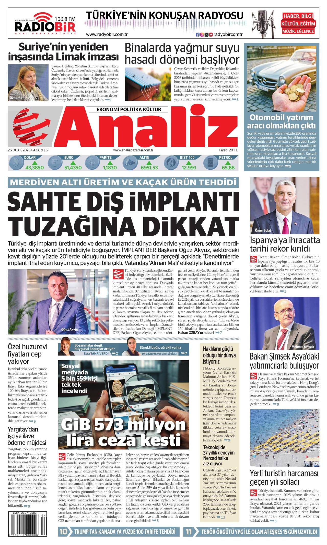 Analiz Gazete Manşeti