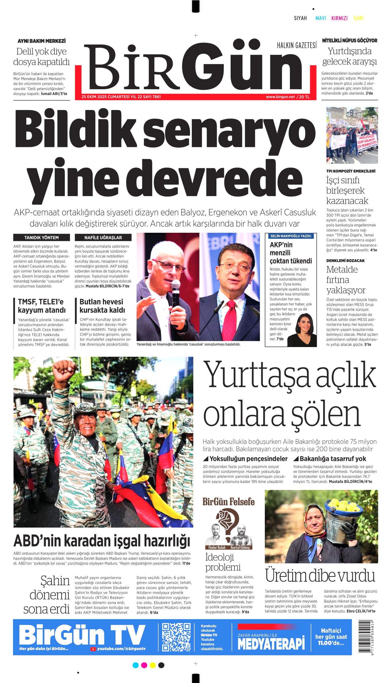 BİRGÜN Gazete Manşeti