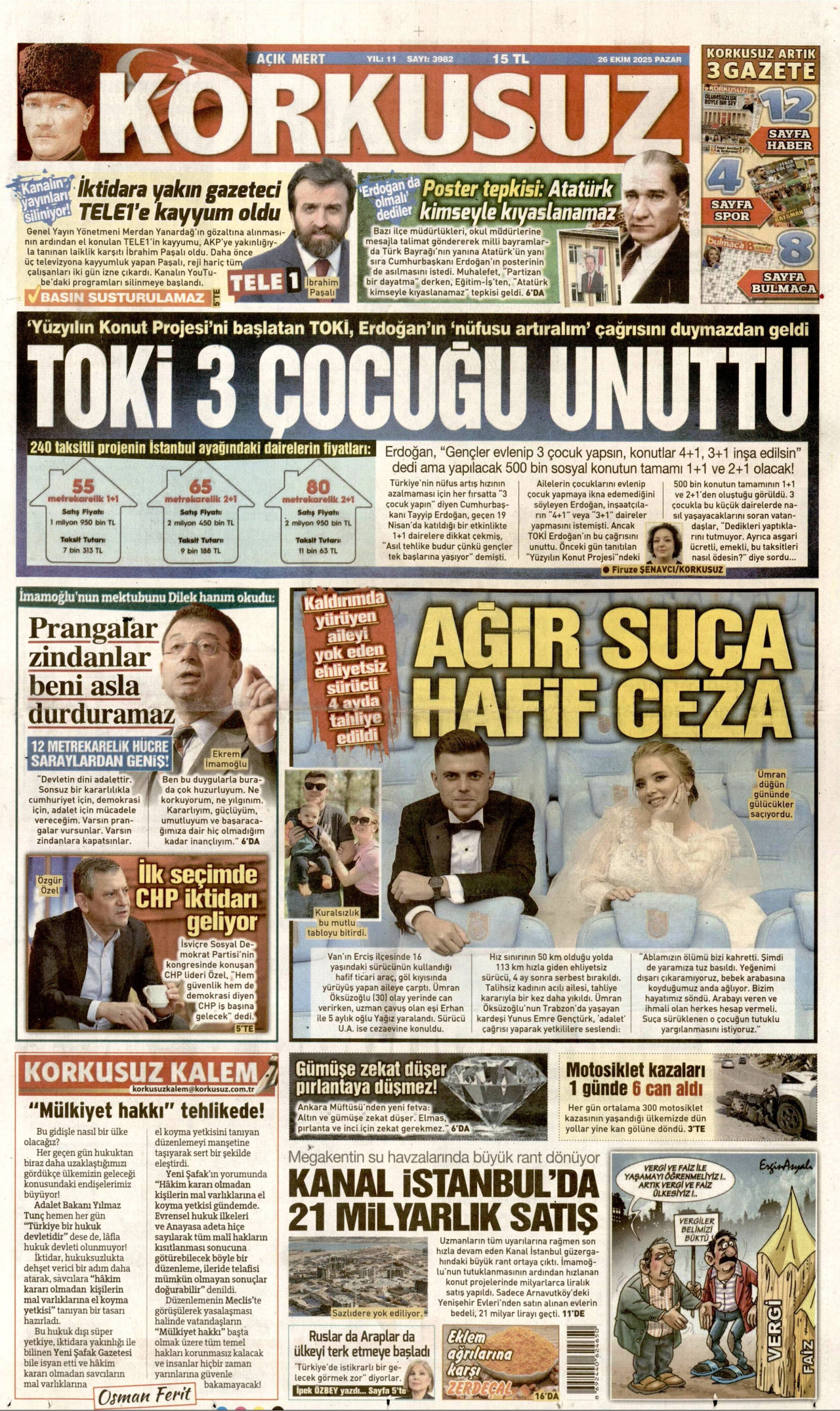 KORKUSUZ Gazete Manşeti