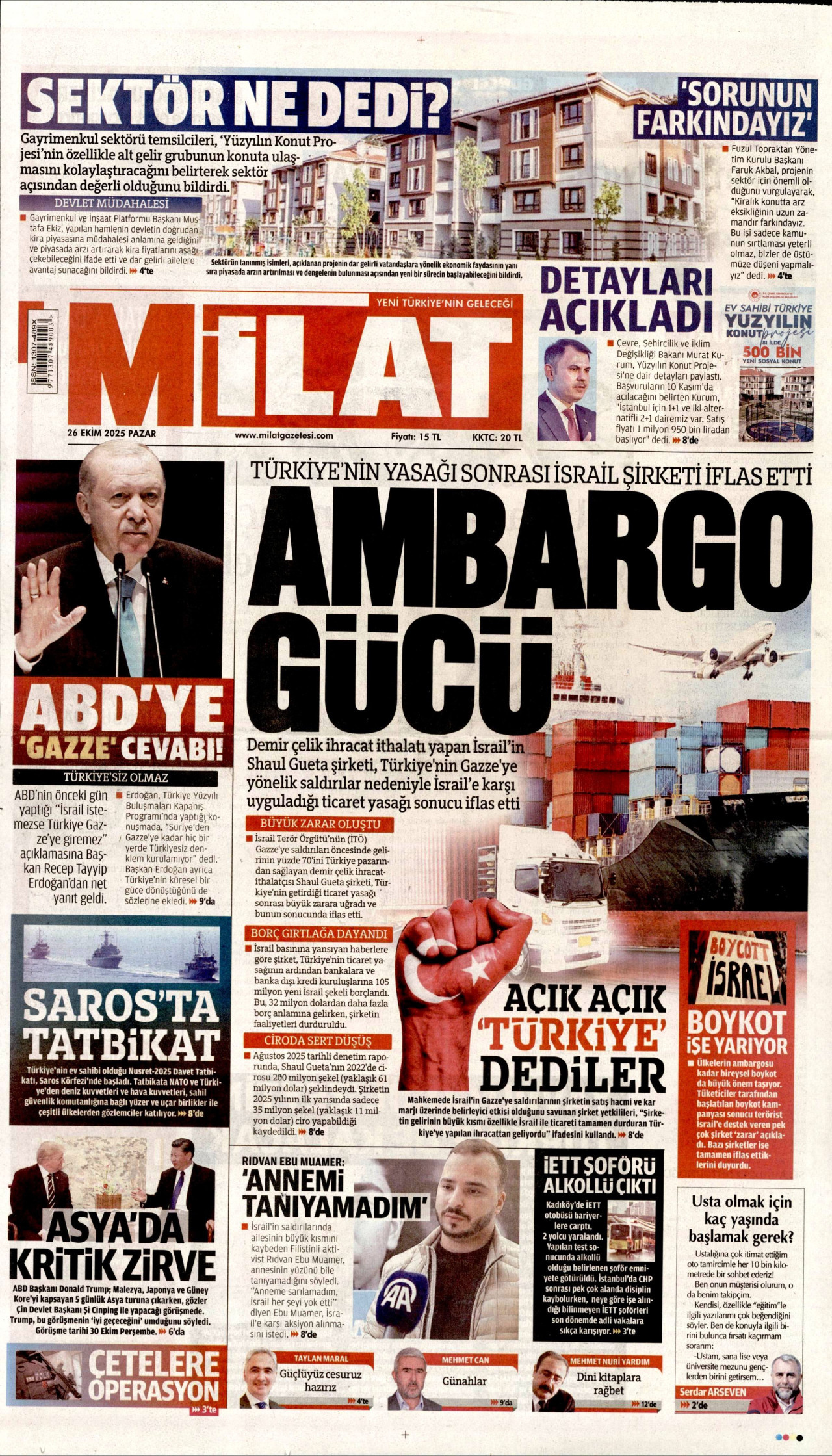 MİLAT Gazete Manşeti