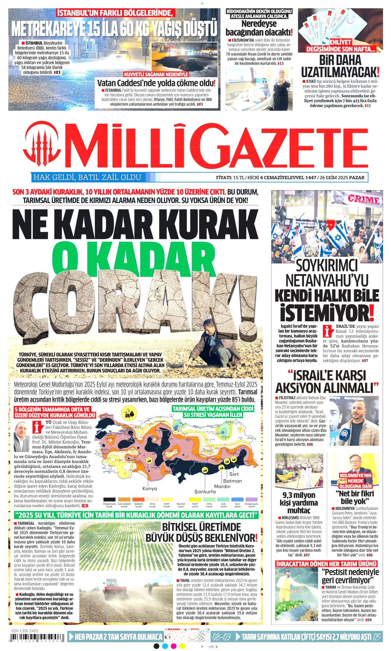 MİLLİ GAZETE Gazete Manşeti