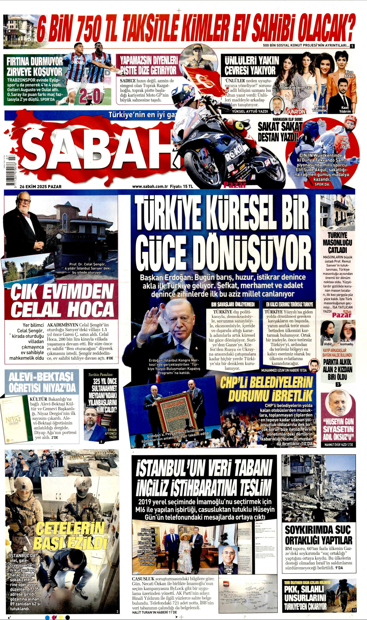 SABAH Gazete Manşeti