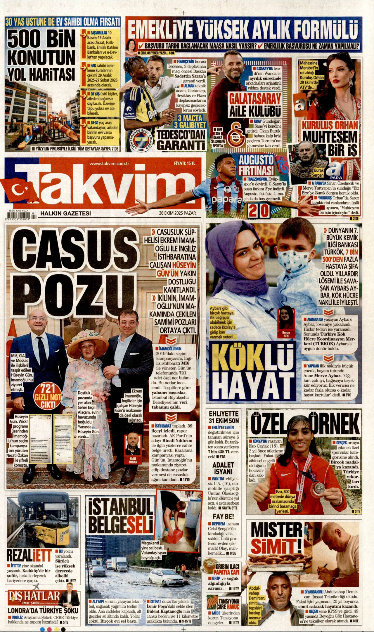 TAKVİM Gazete Manşeti