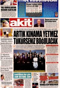 YENİ AKİT Gazete Manşeti