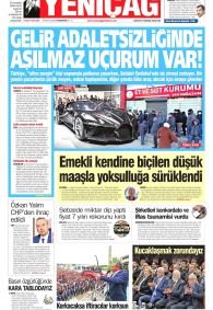 Yeniçağ Gazetesi Gazete Manşeti